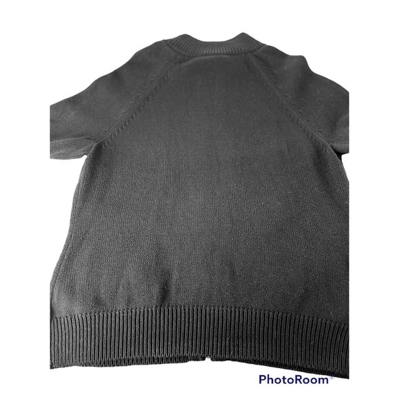 Pendleton Womens Sweater Black Long Sleeve Pockets Full Zip Knitted Mock Neck XL - Picture 2 of 4